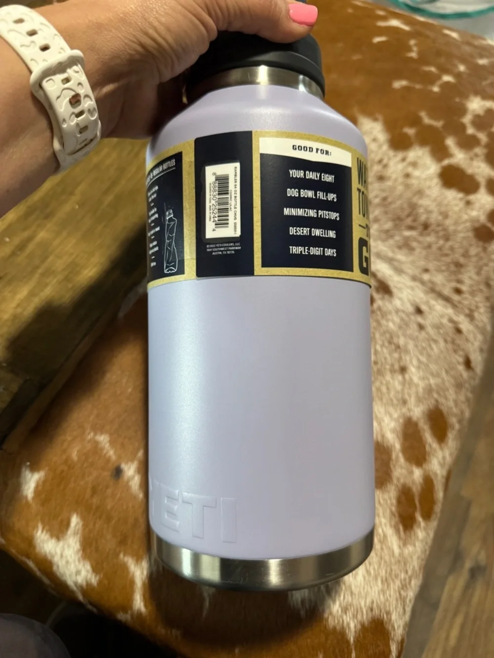 Yeti Rambler 64oz Bottle - Lavender with Black Cap - Picture 2 of 6